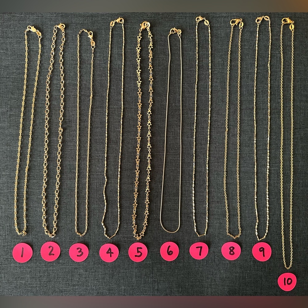 (PICK ONE) 18k Gold Plated Chain Necklace - NWOT